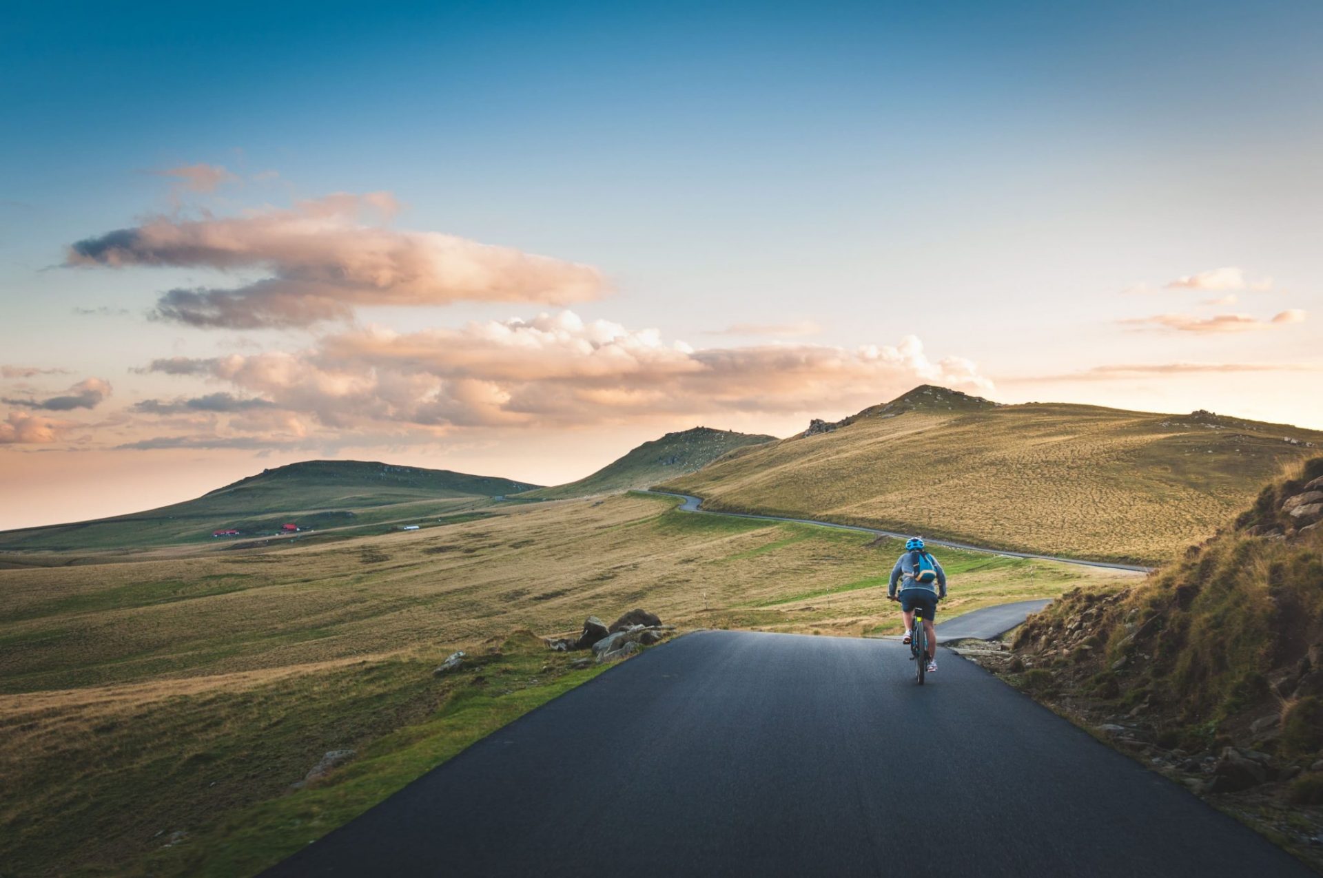 Cyclist on the road