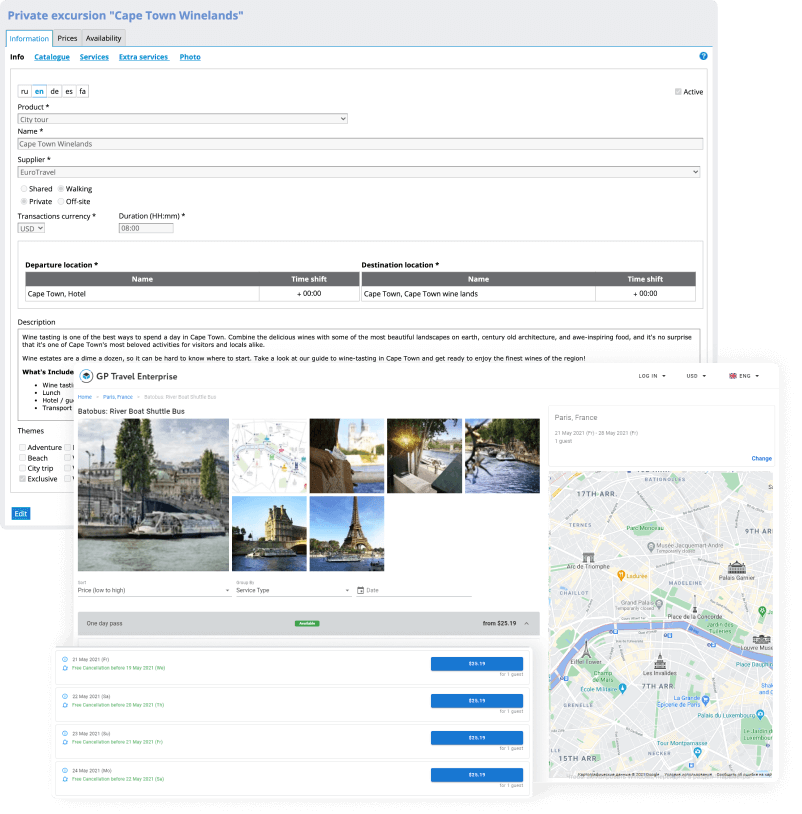Excursions management platform by GP Solutions