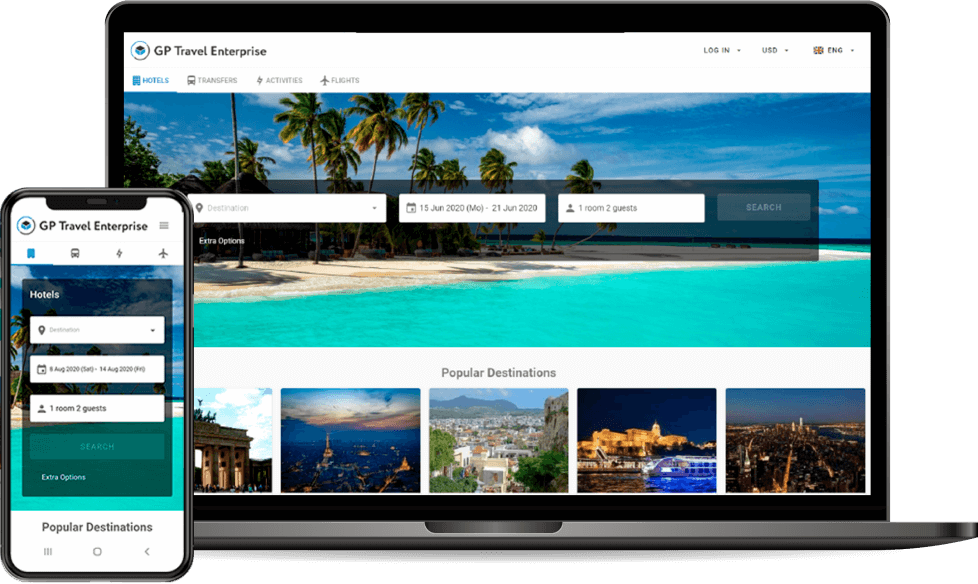 GP Travel Enterprise Responsive Interfaces