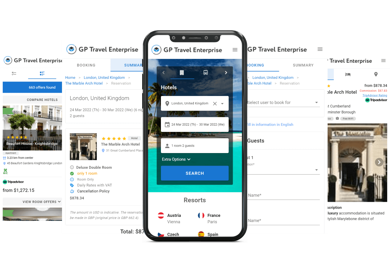 Booking websites by GP Solutions