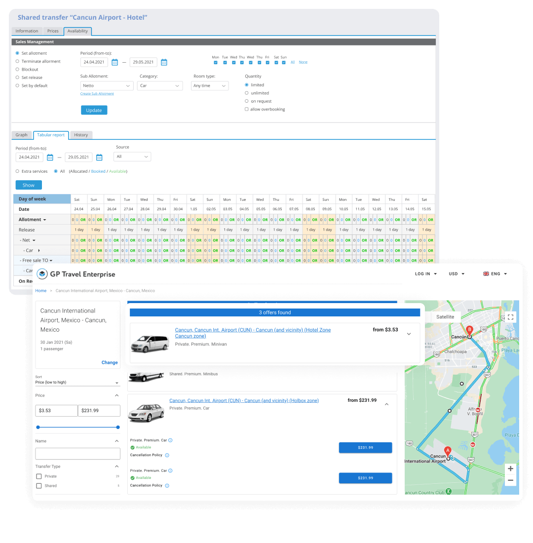 Transfers management platform by GP Solutions