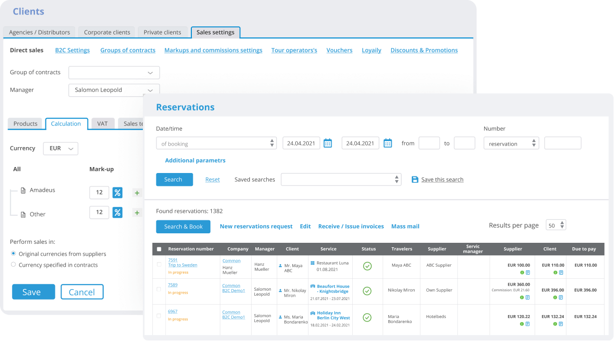 tour operator booking system