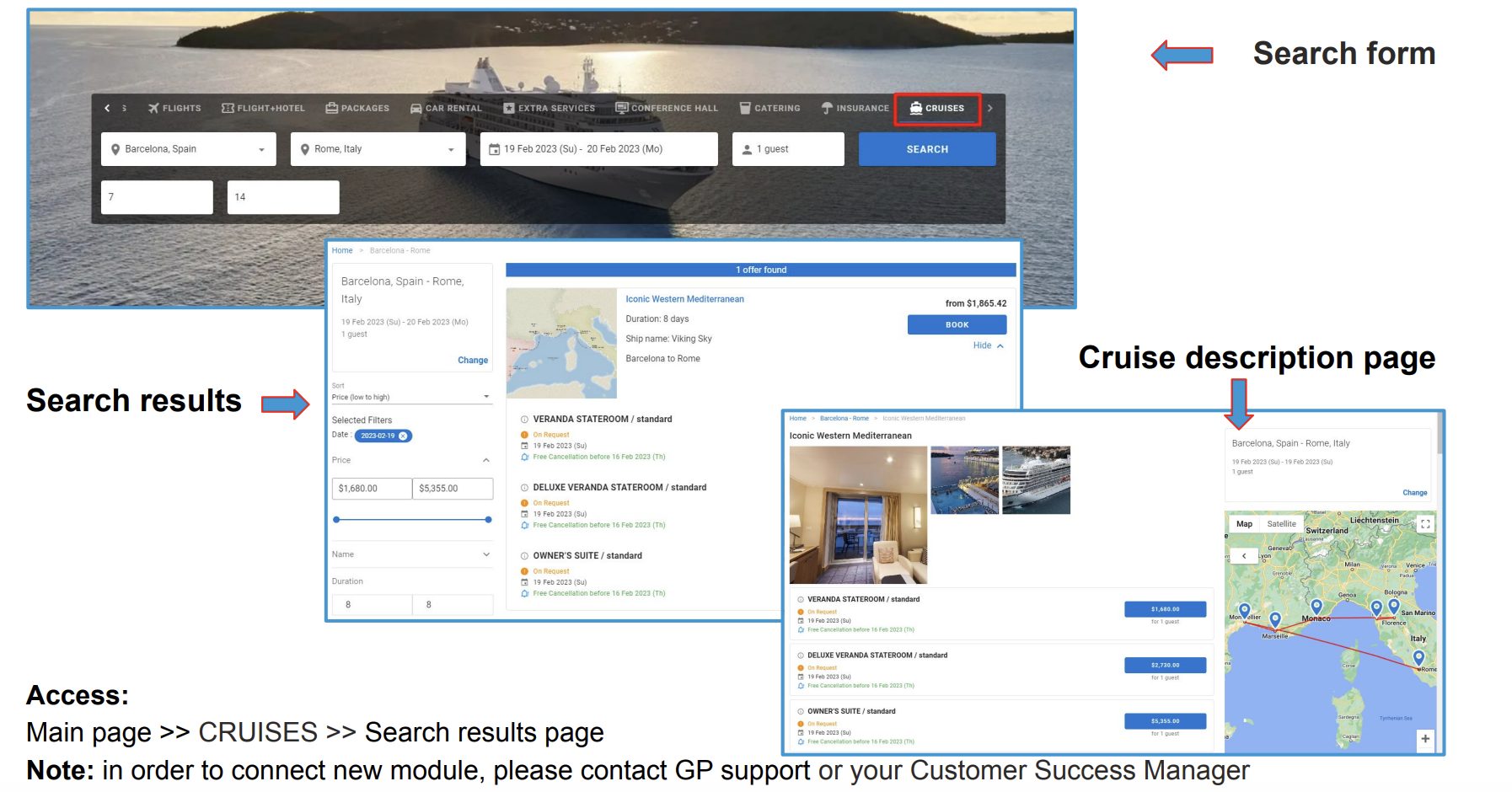 Cruises Module | GP Travel Enterprise