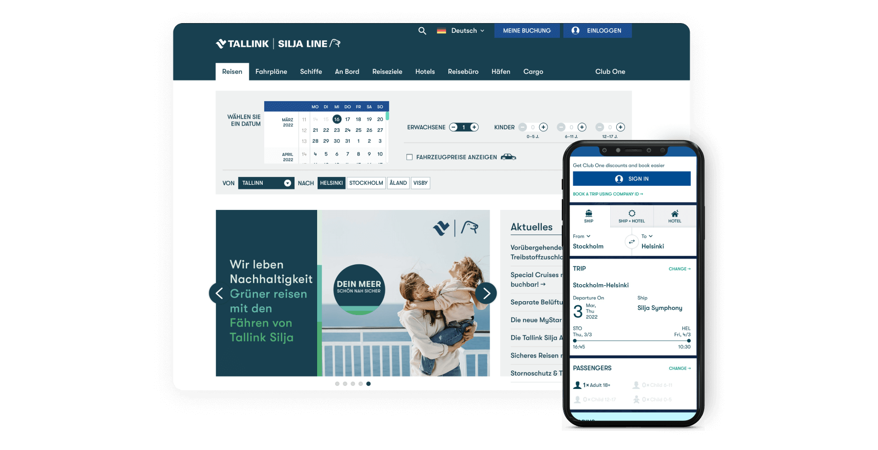 Tallink ferry booking portal