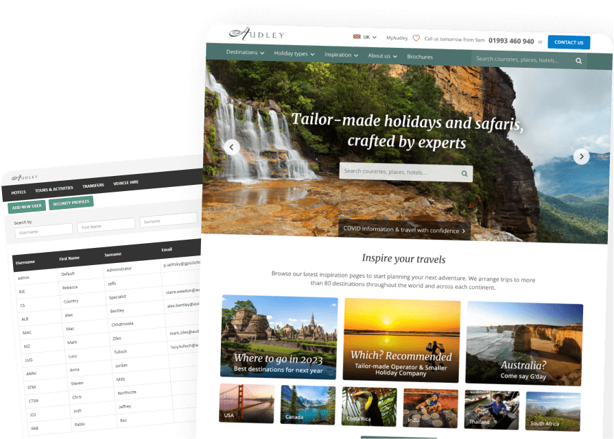 Audley Travel website