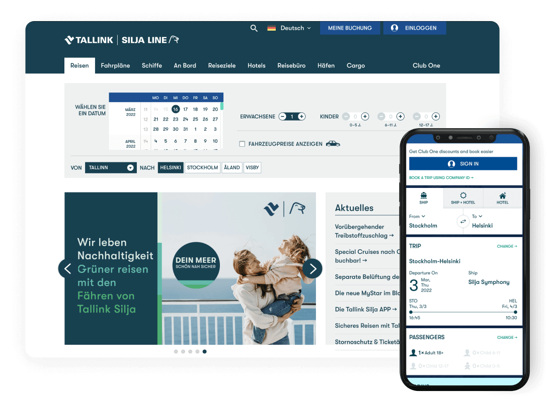 Tallink ferry booking portal