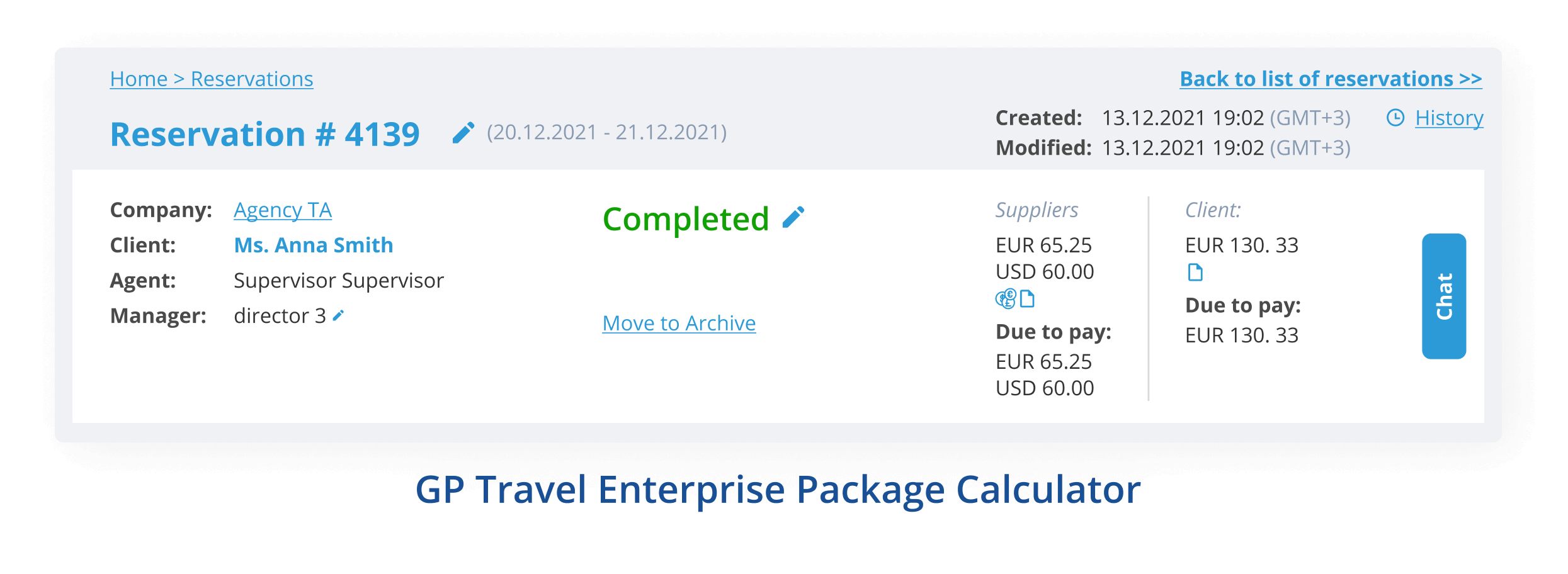 Package Calculator by GP Travel Enterprise