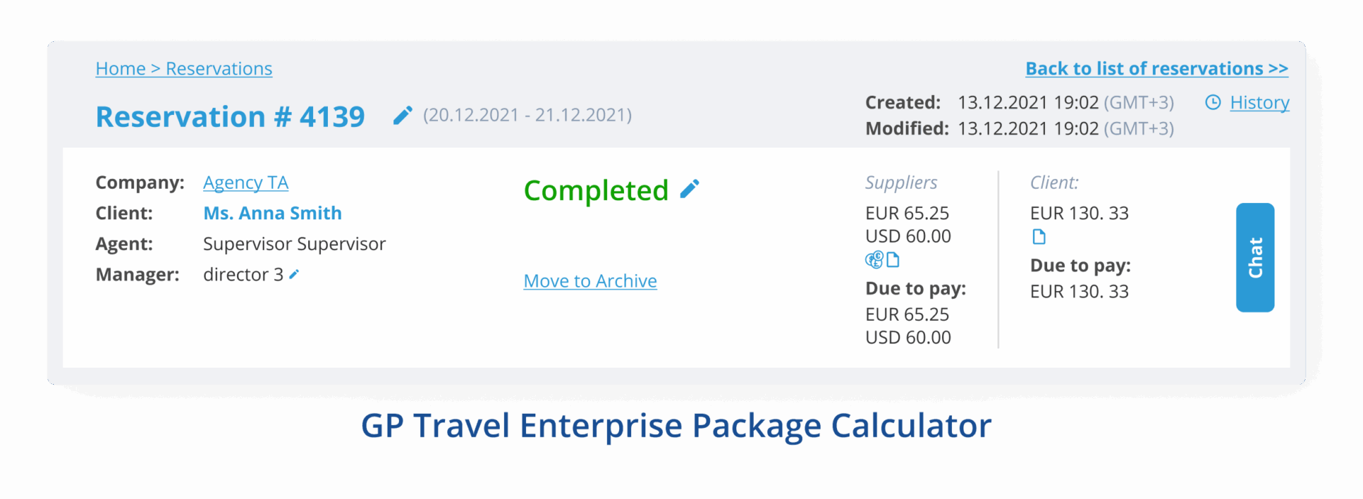 Package Calculator by GP Travel Enterprise