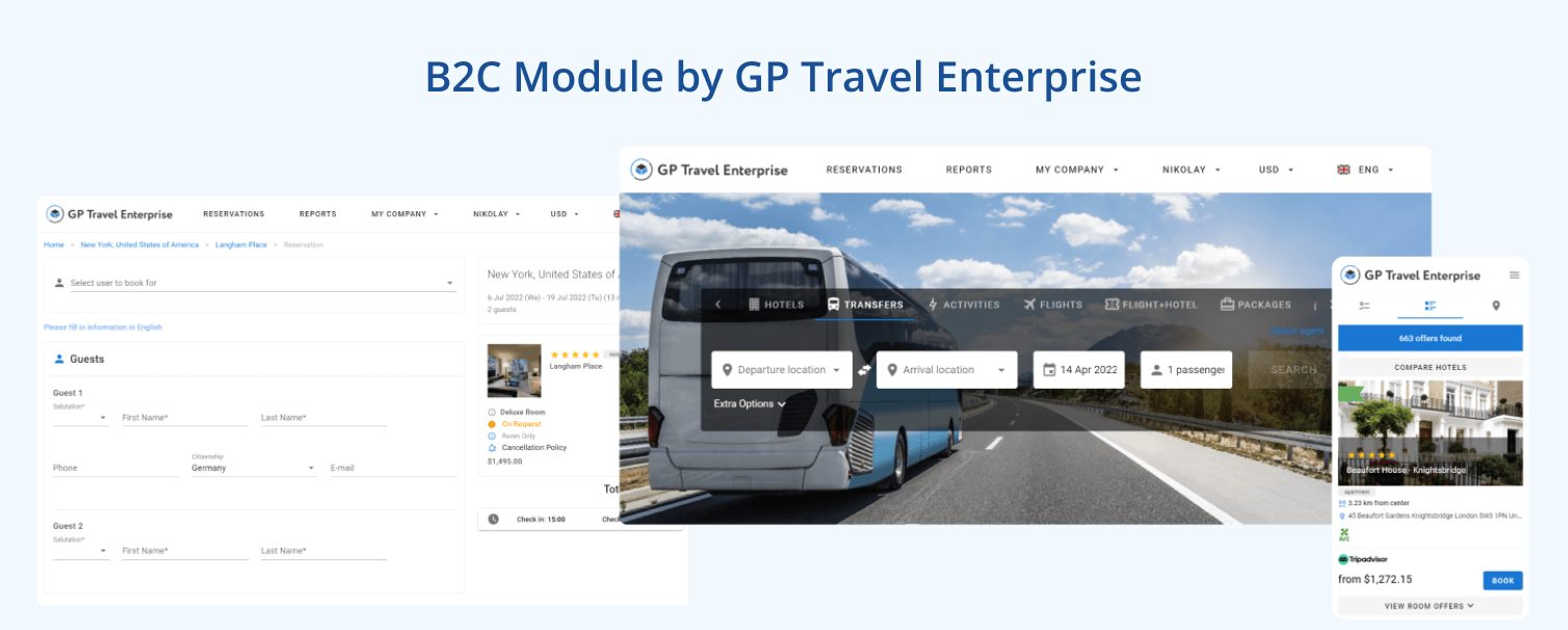 B2C Module by GP Travel Enterprise