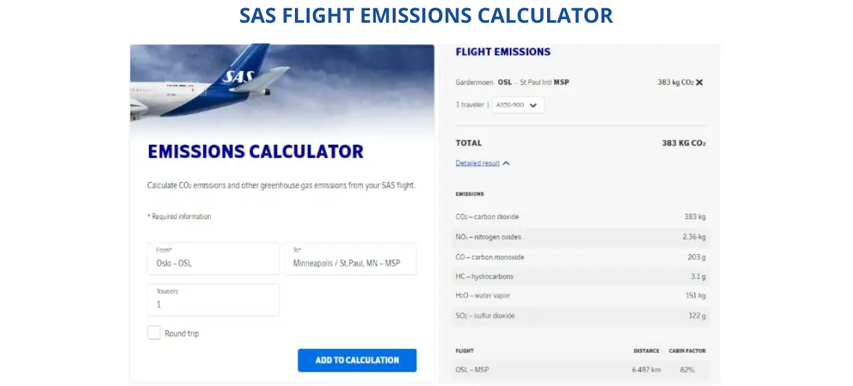 Emissions calculator