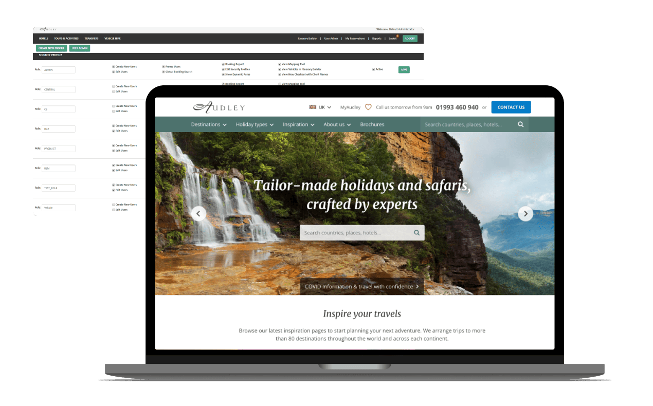 Audley booking website