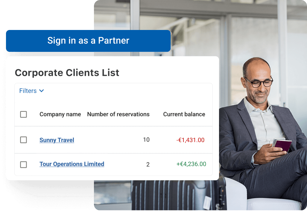 Corporate interface in gp travel enterprise system