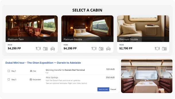 cabin selection